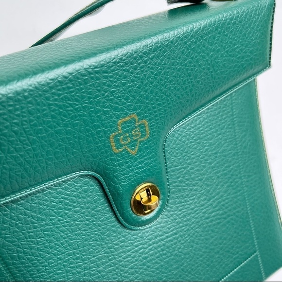 Rare 1960s Vintage Girl Scouts Clover Green Shoulder Purse Bag & Plush Doll Set - Picture 5 of 16